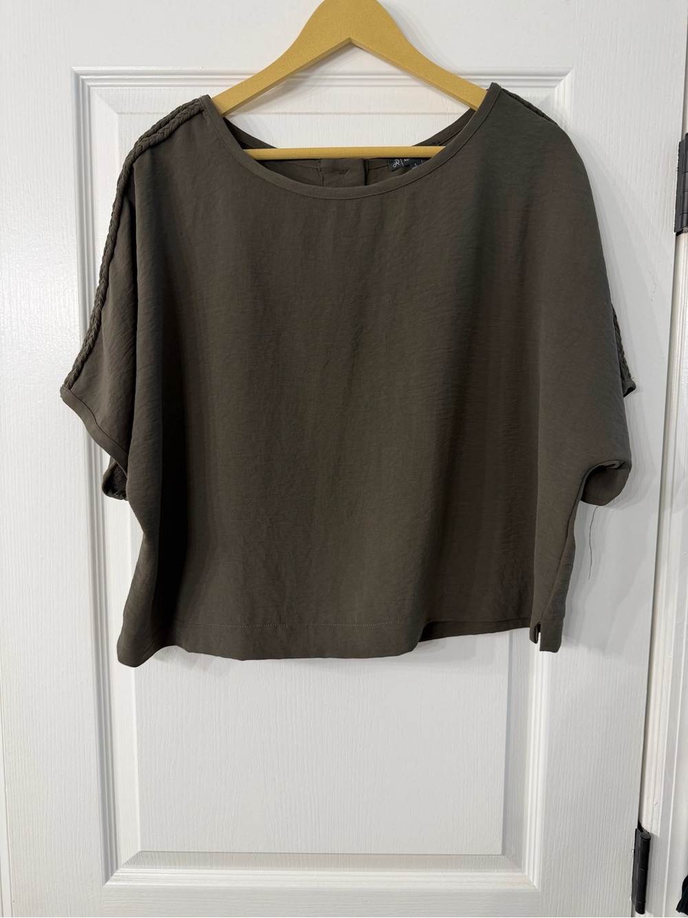 Relaxed Olive Green Women's Boxy Top